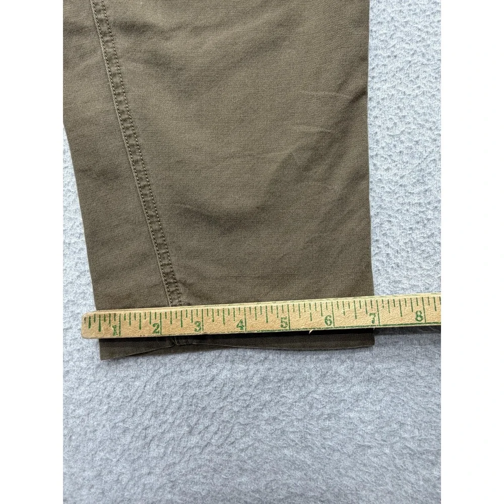 Vince Carpenter Pants Womens 10‎ Green Cropped Straight Leg Stretch Twill Casual